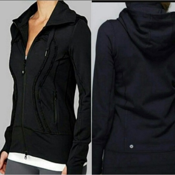 Lululemon soft stretch define hooded ruffle trim jacket 2 - Picture 1 of 13